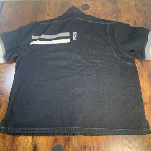 VINTAGE DON (3XL) Blsck w/ White Stripes ~ Embroidered DON Logo Black‎ Gray Jean - Picture 4 of 6